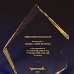 Sales Achievement Award 2011</strong> (nagroda Harmonic przyznana za osiągnięcie wysokich wyników sprzedaży w sektorze produktów HFC za rok 2011)