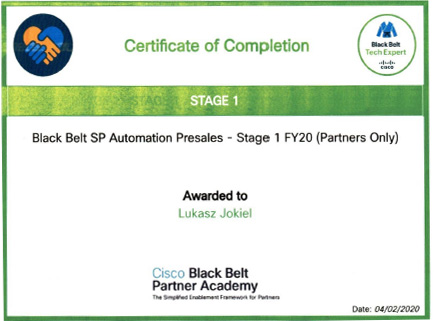 Black Belt SP Routing Presales Stage 1 FY20
